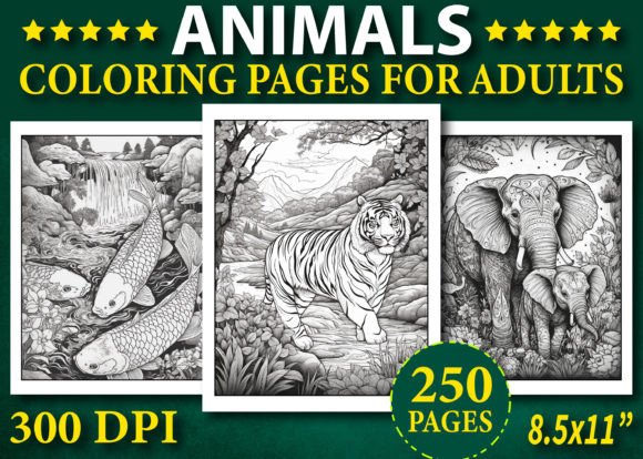 250+ Animals Coloring Pages for Adults: Your Complete KDP Interior Solution
