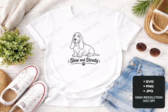 Basset Hound Puppy Slow Steady Design: A Calm, Loyal Aesthetic