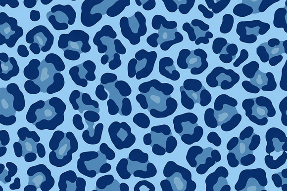Blue Leopard Print Seamless Digital Art: Bold & Versatile