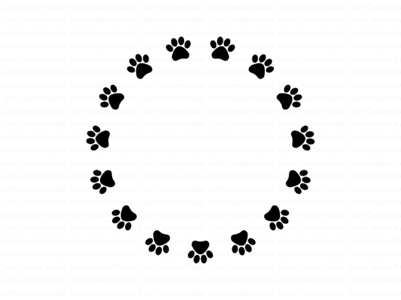 Celebrate Your Furry Friends with a Paw Print Wreath Svg
