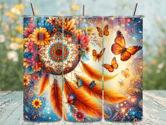 Designing with the Butterfly Floral Dreamcatcher Tumbler Wrap