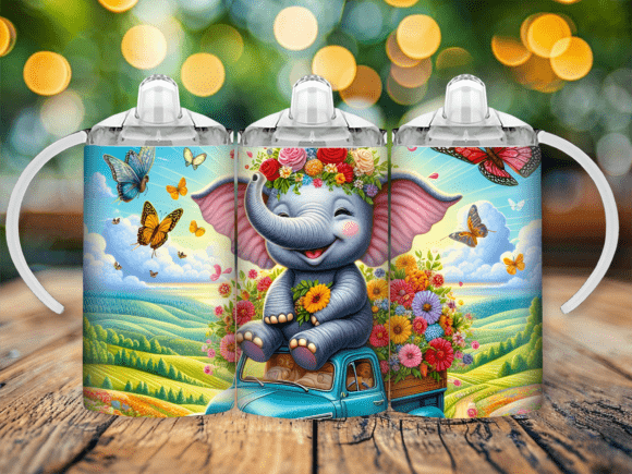 Elephant Sunflower Sippy Cup Kid Tumbler: A Design Guide