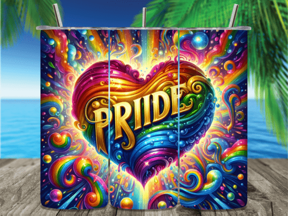 Embrace Every Color: The Vibrant Rainbow Heart Pride Tumbler Wrap