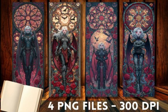 Enchant Your Reading with Fantasy Vampire Stained Glass Bookmarks