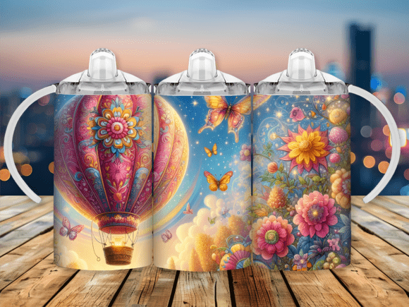 Floral Air Balloon Sippy Cup Kid Tumbler: A Designer's Guide