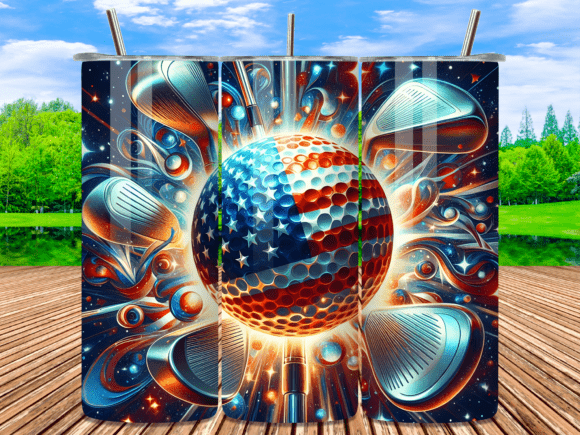 Golf Ball Flag Clubs Sports Tumbler Wrap: A Designer's Take