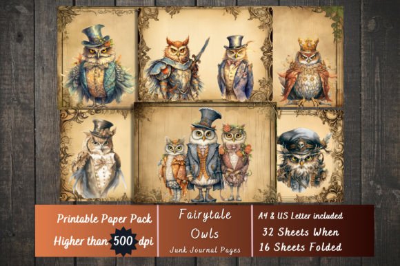 Owl Dressed Animals Fairytale Papers: Whimsy for Creatives