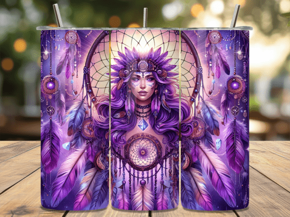 Purple Dreamcatcher Boho Tumbler Wrap: More Than Just a Design