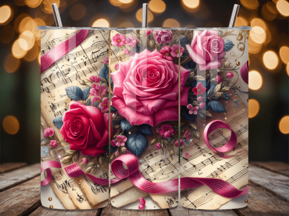 Roses Vintage Music Sheet Tumbler Wrap: A Designer's Guide