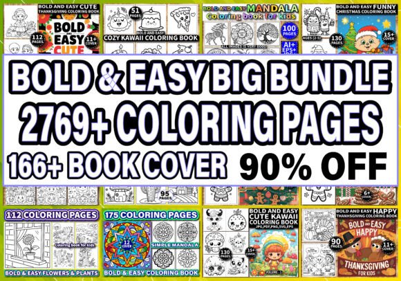 Unlock Creative Projects with Bold and Easy Bundle Coloring Book Pages