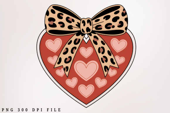 Wild Elegance: Leopard Valentine Heart PNG Design